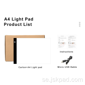 A4-storlek Ultra Slim LED Ritningsljuslåda